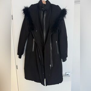 Rudsak Black Puffer Coat with Fur Trim